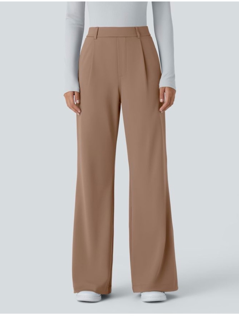 NWT Halara Flex™ DayStretch High Waisted Pocket Work Flare Pants Burro Size XL
